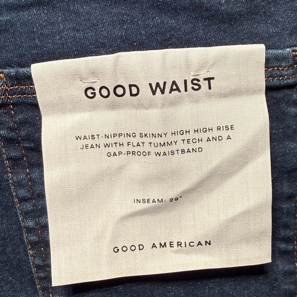 $149 Good American jeans Women’s size 14 - 18 Good Waist high rise skinny - Picture 8 of 11